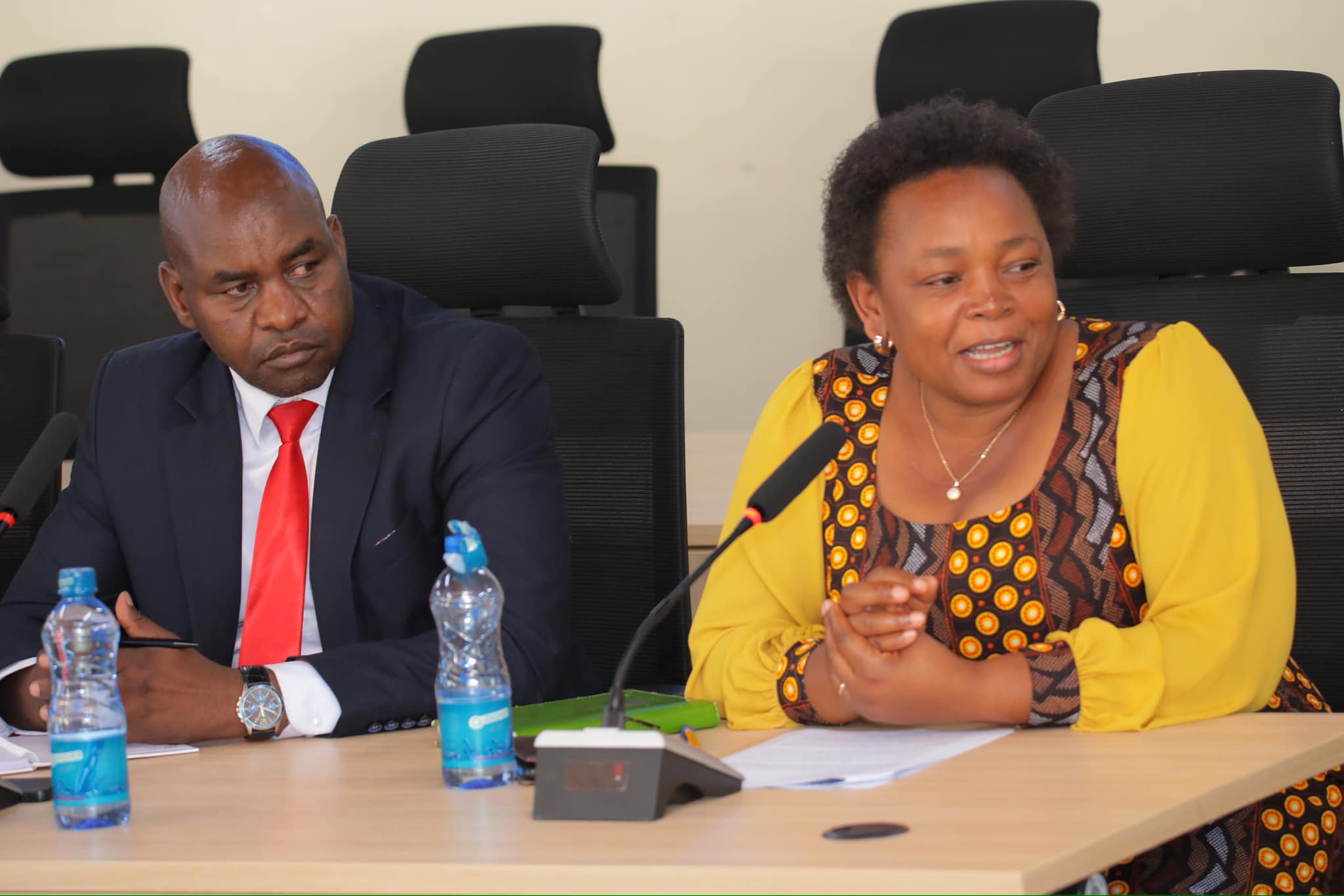  IGRTC members Mrs. Linet Mavu and Mr. Wilson Pere paid a courtesy call on Kitui Governor Dr. Julius Malombe at his office in Kitui county.