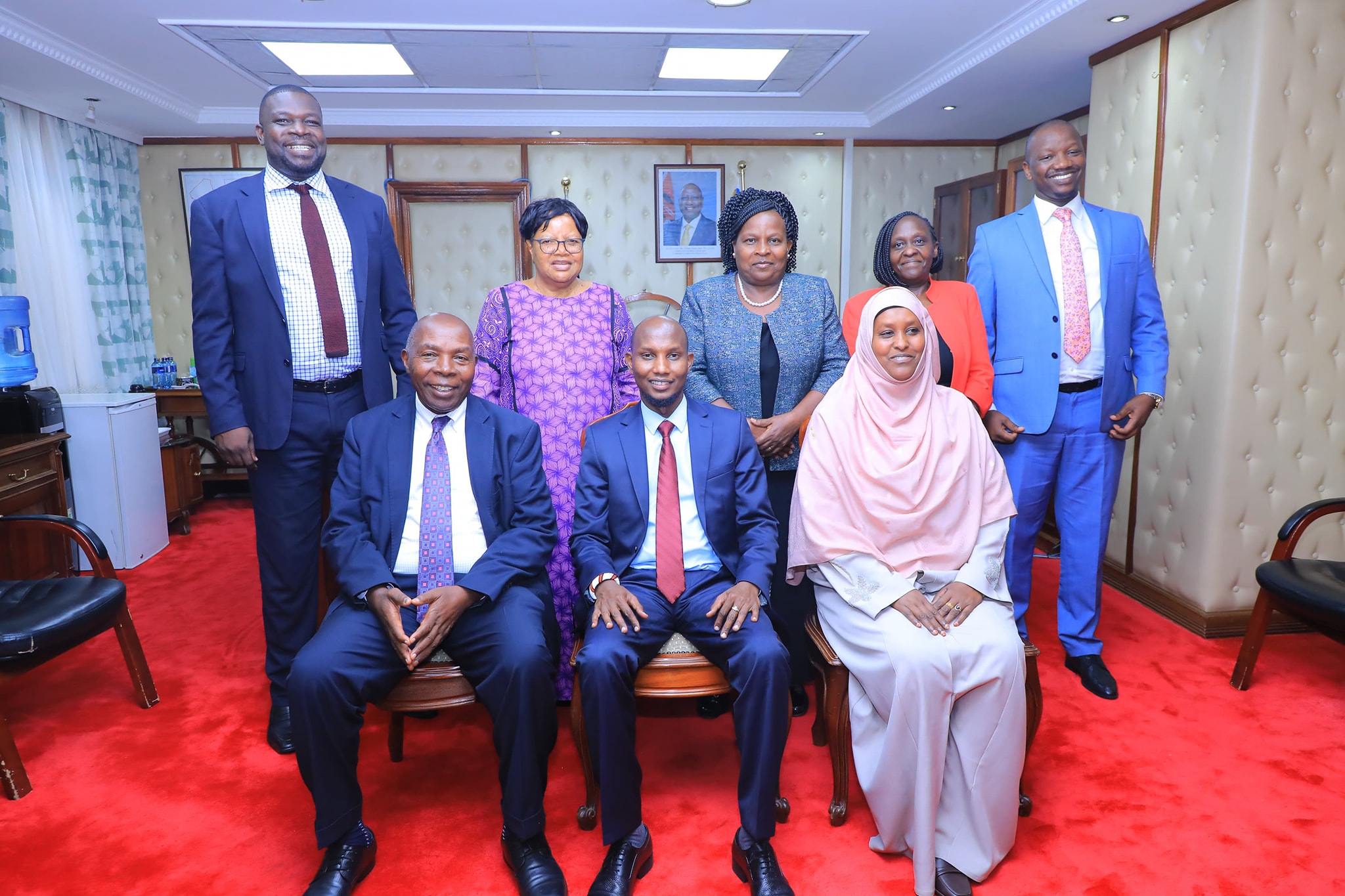 Courtesy call on Mr. Michael Loikenu Lenasalon, the Principal Secretary for the State Department for Devolution.