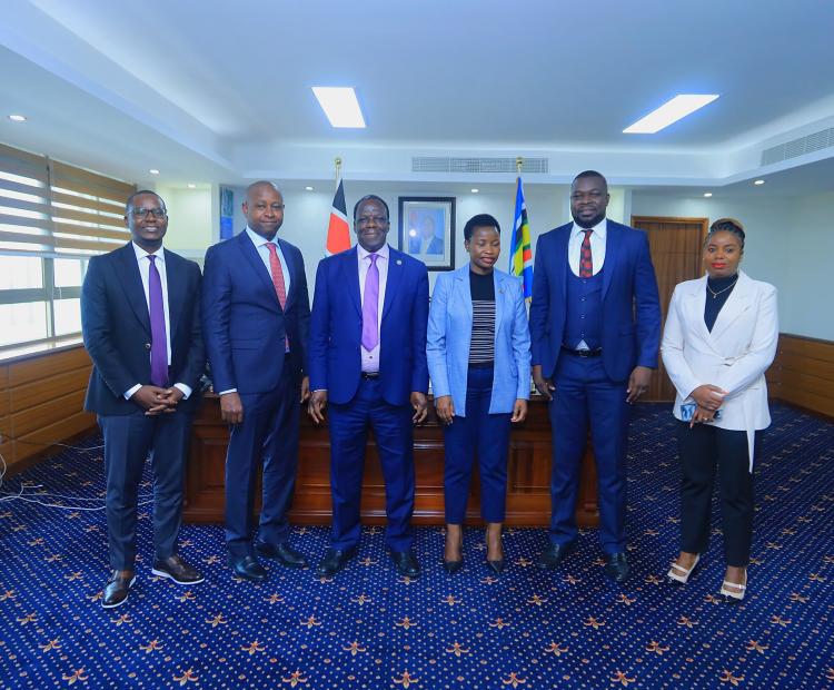 The IGRTC team, led by Member John Kimwela, today paid a courtesy call to Hon. Wycliffe Oparanya, EGH, Cabinet Secretary for the Ministry of Co-operatives and Micro, Small, and Medium Enterprises (MSMEs). The meeting aimed to brief the CS on the delineation of the cooperative function between the national and county governments, as outlined in Gazette Notice No. 16472, published on December 16, 2024.